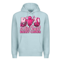 Blue Mist Boo Scare Away Breast Cancer Premium Hoodie - texasbilliewilder