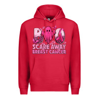 Cardinal Boo Scare Away Breast Cancer Premium Hoodie - texasbilliewilder