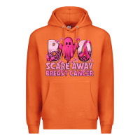 Carrot Boo Scare Away Breast Cancer Premium Hoodie - texasbilliewilder