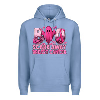 Colony Blue Boo Scare Away Breast Cancer Premium Hoodie - texasbilliewilder