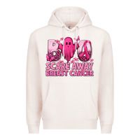 Pale Pink Boo Scare Away Breast Cancer Premium Hoodie - texasbilliewilder