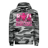 Slate Camo Boo Scare Away Breast Cancer Premium Hoodie - texasbilliewilder
