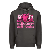 Smoke Boo Scare Away Breast Cancer Premium Hoodie - texasbilliewilder