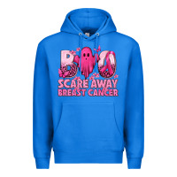 True Royal Boo Scare Away Breast Cancer Premium Hoodie - texasbilliewilder