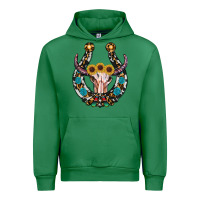 Emerald western horseshoe skull Urban Hoodie - RanaPortraitStore