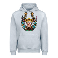Heather Grey western horseshoe skull Urban Hoodie - RanaPortraitStore