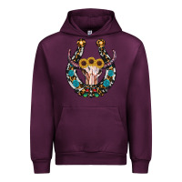 Mauve Wine western horseshoe skull Urban Hoodie - RanaPortraitStore