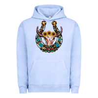 Pigment Grape Ice western horseshoe skull Urban Hoodie - RanaPortraitStore