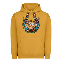 Pigment Peanut Butter western horseshoe skull Urban Hoodie - RanaPortraitStore