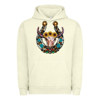 Pigment Pistachio western horseshoe skull Urban Hoodie - RanaPortraitStore