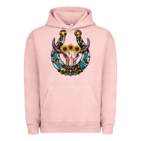 Pigment Salmon western horseshoe skull Urban Hoodie - RanaPortraitStore