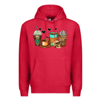 Cardinal skeleton coffee cups Premium Hoodie - Zillion Design Studio
