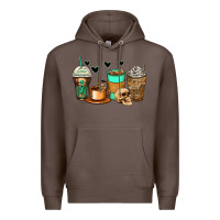 Coffee skeleton coffee cups Premium Hoodie - Zillion Design Studio