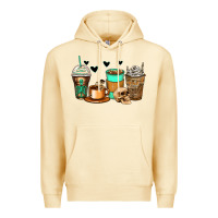 Pina Colada skeleton coffee cups Premium Hoodie - Zillion Design Studio