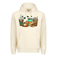 Sandshell skeleton coffee cups Premium Hoodie - Zillion Design Studio