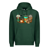 Sports Green skeleton coffee cups Premium Hoodie - Zillion Design Studio