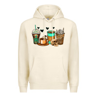 Tofu skeleton coffee cups Premium Hoodie - Zillion Design Studio