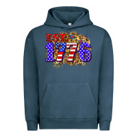 Pigment Midnight Navy est. 1776 4th of july Urban Hoodie - Zillion Design Studio