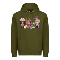 Army Green weed coffee cups Premium Hoodie - Zillion Design Studio