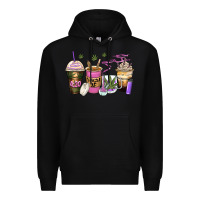 Black weed coffee cups Premium Hoodie - Zillion Design Studio