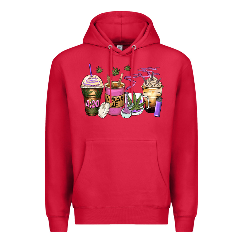 Weed Coffee Cups Premium Hoodie by Zillion Design Studio | Teevron