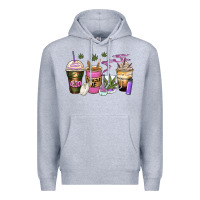 Heather Grey weed coffee cups Premium Hoodie - Zillion Design Studio