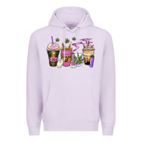 Lilac weed coffee cups Premium Hoodie - Zillion Design Studio