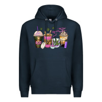 Navy weed coffee cups Premium Hoodie - Zillion Design Studio