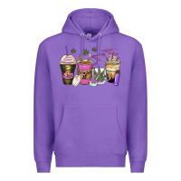 Purple weed coffee cups Premium Hoodie - Zillion Design Studio