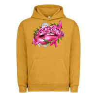 Pigment Peanut Butter Breast Cancer with Ribbon Pink Lips Urban Hoodie - texasbilliewilder