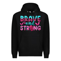 Black Brave and Strong Premium Hoodie - texasbilliewilder