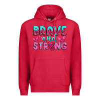 Cardinal Brave and Strong Premium Hoodie - texasbilliewilder