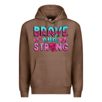 Chestnut Brave and Strong Premium Hoodie - texasbilliewilder
