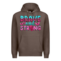 Coffee Brave and Strong Premium Hoodie - texasbilliewilder