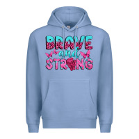 Colony Blue Brave and Strong Premium Hoodie - texasbilliewilder