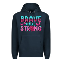 Navy Brave and Strong Premium Hoodie - texasbilliewilder