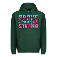 Sports Green Brave and Strong Premium Hoodie - texasbilliewilder