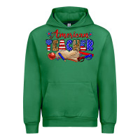 Emerald American teacher Urban Hoodie - Zillion Design Studio
