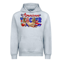 Heather Grey American teacher Urban Hoodie - Zillion Design Studio