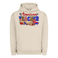 Pigment French Oak American teacher Urban Hoodie - Zillion Design Studio