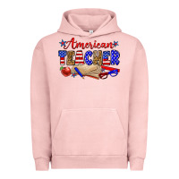 Pigment Salmon American teacher Urban Hoodie - Zillion Design Studio