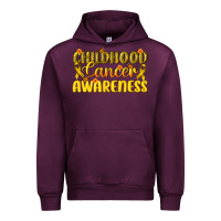 Mauve Wine Childhood Cancer Awareness Urban Hoodie - texasbilliewilder