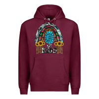 Burgundy western rainbow  be kind Premium Hoodie - RanaPortraitStore
