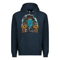 Navy western rainbow  be kind Premium Hoodie - RanaPortraitStore