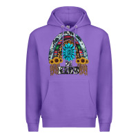 Purple western rainbow  be kind Premium Hoodie - RanaPortraitStore