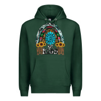 Sports Green western rainbow  be kind Premium Hoodie - RanaPortraitStore