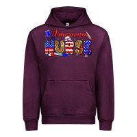 Mauve Wine American nurse Urban Hoodie - Zillion Design Studio