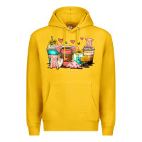 Lemon pigs coffee cups Premium Hoodie - Zillion Design Studio