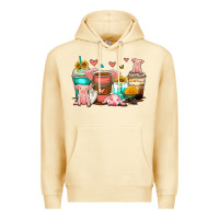 Pina Colada pigs coffee cups Premium Hoodie - Zillion Design Studio