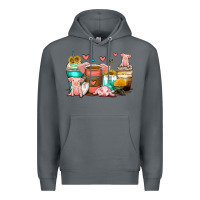 Rock pigs coffee cups Premium Hoodie - Zillion Design Studio
